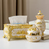 Gold Crown Tissue Box