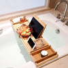 Bamboo Bathtub Tray Phone Holder